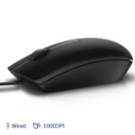 Dell MS116 Wired Mouse, 1000 DPI, Scrolling Wheel, 2 Buttons, 1 x USB, Optical LED Tracking, Plug and Play, Scrolling Wheel, Black -New pack - Image 4