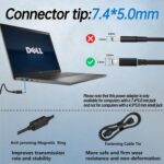 Electrokaart Dell 5W Laptop Charger for DELL Latitude E5470 7480 7490 E7250 3300 3380 5280 5480 5490 E5440 E5470 E6540 E7440 E7450 E7250 E6440 E6430 7290 5490 5590 5290 19.5V 3.34A AC Adapter (with Power Cable) - Image 3