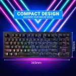 Consistent PARADOX Gaming Wired & Mac Support Keyboard, USB Plug-and-Play, Keystrokes, Rainbow Breath Light, 1.5 Cable Length. - Image 2
