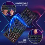 Consistent PARADOX Gaming Wired & Mac Support Keyboard, USB Plug-and-Play, Keystrokes, Rainbow Breath Light, 1.5 Cable Length. - Image 3