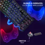 Consistent PARADOX Gaming Wired & Mac Support Keyboard, USB Plug-and-Play, Keystrokes, Rainbow Breath Light, 1.5 Cable Length. - Image 5