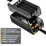 30000 mAh Fast Charging Power Bank With 10 Charging Ports & Emergency Light (PB21)