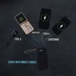 30000 Mah Solar Powerbank With Inbuilt Cables (PB17) - Image 6