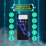 30000 mAh Fast Charging Power Bank With 10 Charging Ports & Emergency Light (PB21) - Image 6