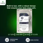 Matrix 2TB Surveillance Hard Drive, 3.5-inch SATA, 7200 RPM, 64MB Cache, Desktop HDD - Image 3