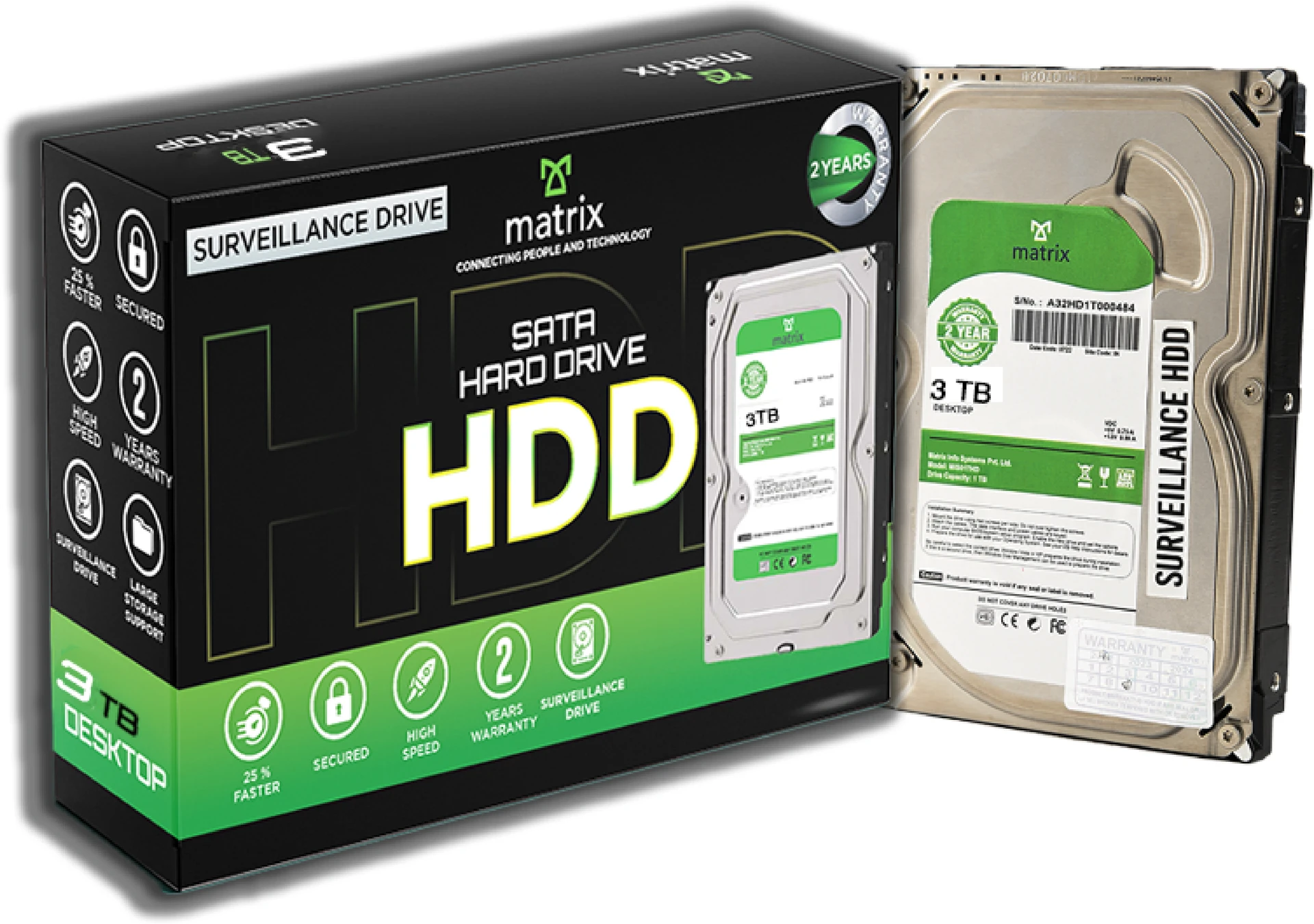 mis03thd-matrix-original-imah5tm4d5vt7pe9 Matrix 3TB SATA Hard Drive for Desktop (HDD) 3.5 Inch SATA 6 GB/s 7200 RPM, 2 Year Warranty - Image 1