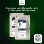 Matrix 3TB SATA Hard Drive for Desktop (HDD) 3.5 Inch SATA 6 GB/s 7200 RPM, 2 Year Warranty - Image 3