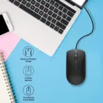 Dell MS116 Wired Mouse, 1000 DPI, Scrolling Wheel, 2 Buttons, 1 x USB, Optical LED Tracking, Plug and Play, Scrolling Wheel, Black -New pack - Image 7