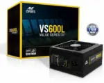 Ant Esports VS600L Non-Modular High Efficiency Gaming Power Supply/PSU with 1 x PCIe and 120mm Silent Fan