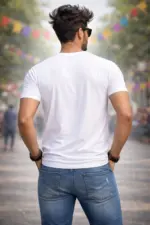 Electrokaart Holi ( CreativiT Graphic Printed T-Shirt for Unisex Happy Holi Tshirt | Casual Half Sleeve Round Neck T-Shirt | 100% Cotton | D00282-1_White_M-Size) - Image 5