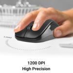 ZEBRONICS Companion 107 2.4GHz Wireless Keyboard & Mouse Combo, 104 Keys, UV Printed keycaps, 12 Integrated Multimedia Keys, 3 Button Mouse, 1200 DPI, High Precision, Advanced Optical Sensor (Black) - Image 3