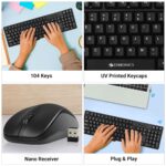 ZEBRONICS Companion 107 2.4GHz Wireless Keyboard & Mouse Combo, 104 Keys, UV Printed keycaps, 12 Integrated Multimedia Keys, 3 Button Mouse, 1200 DPI, High Precision, Advanced Optical Sensor (Black) - Image 4