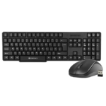 ZEBRONICS Companion 107 2.4GHz Wireless Keyboard & Mouse Combo, 104 Keys, UV Printed keycaps, 12 Integrated Multimedia Keys, 3 Button Mouse, 1200 DPI, High Precision, Advanced Optical Sensor (Black)